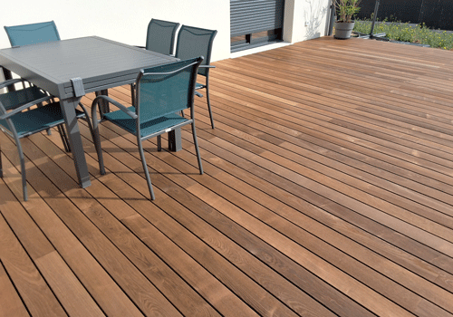 Ligugé, aménagement terrasse bois